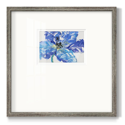 Fleur Bleue I Premium Framed Print Double Matboard