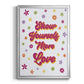 Show Yourself More Love - Modern Framed Canvas Print