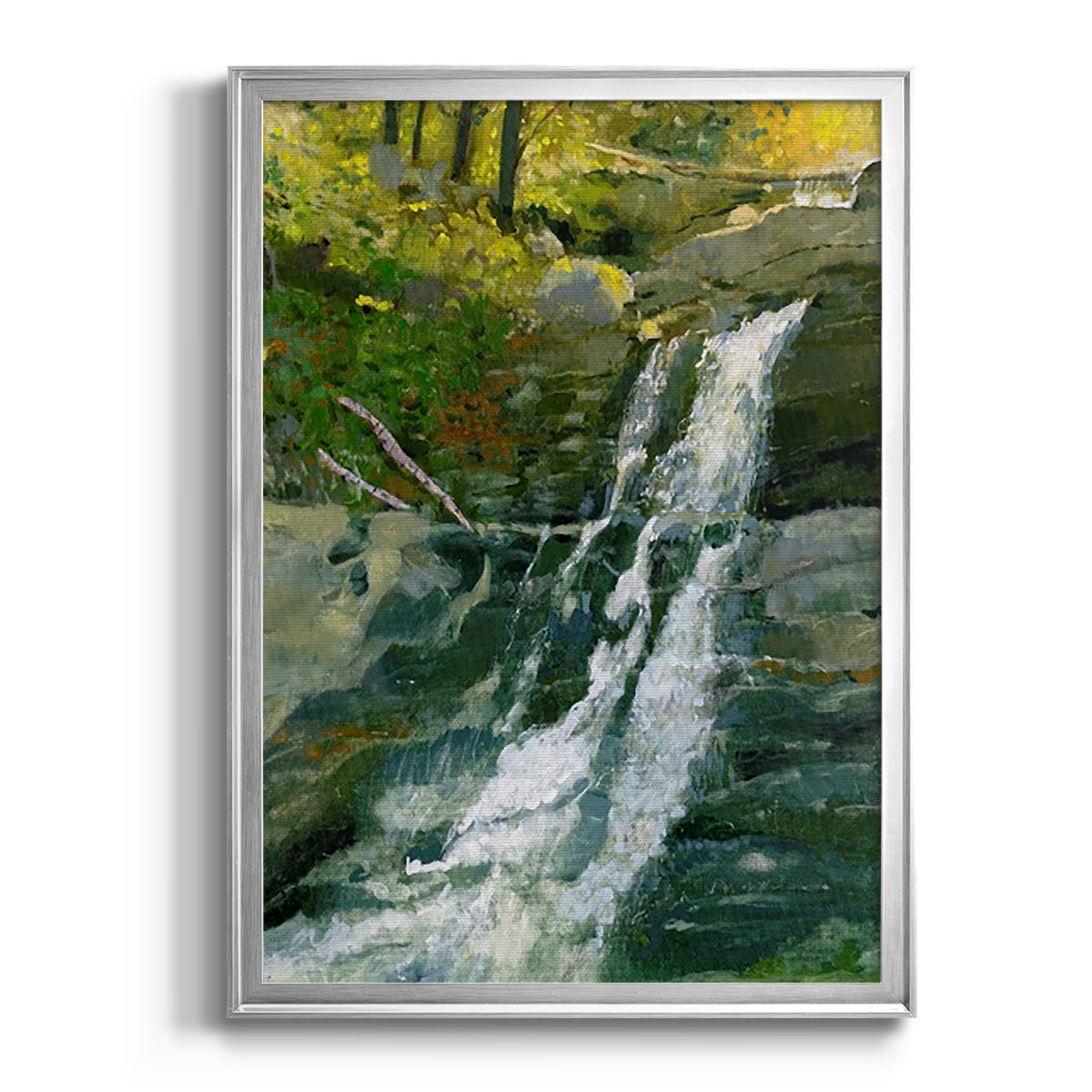 Kent Falls - Modern Framed Canvas Print