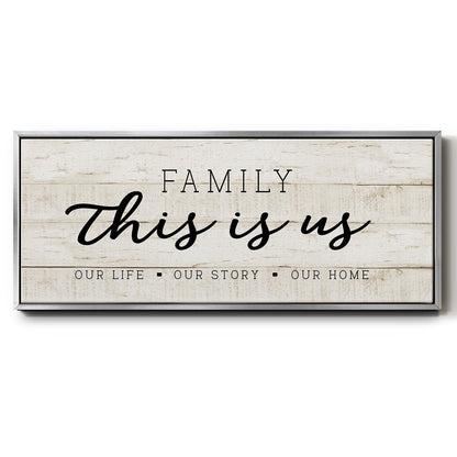 This is Us - Floater Framed Canvas Print