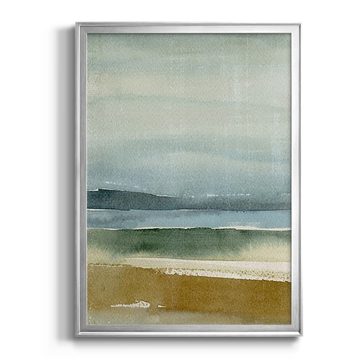 Ochre Outlook II - Modern Framed Canvas Print