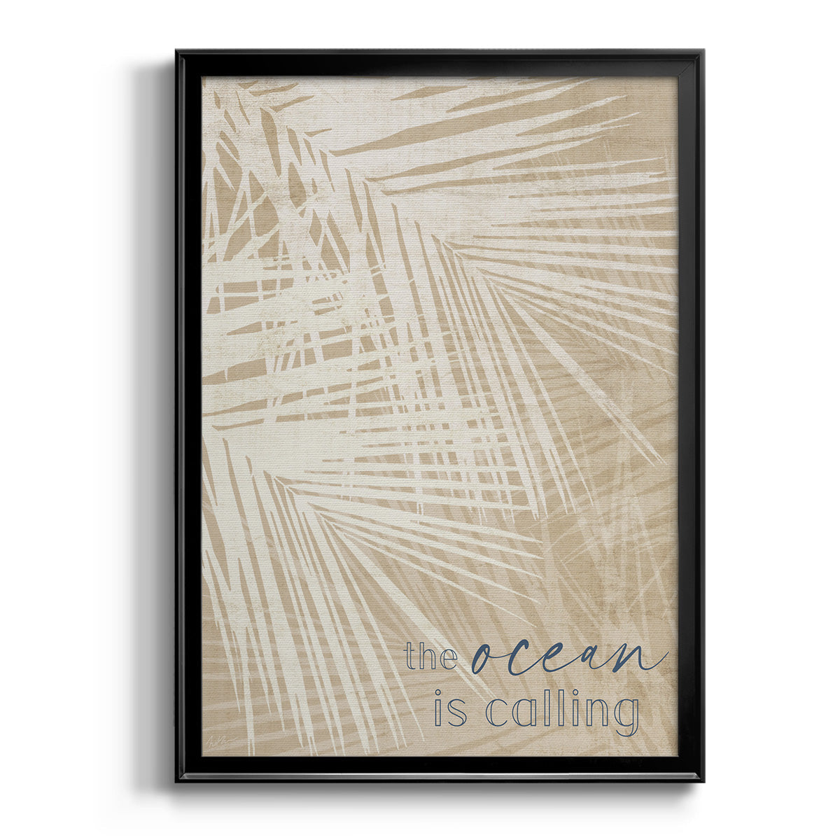 Ocean Calling Palms - Modern Framed Canvas Print