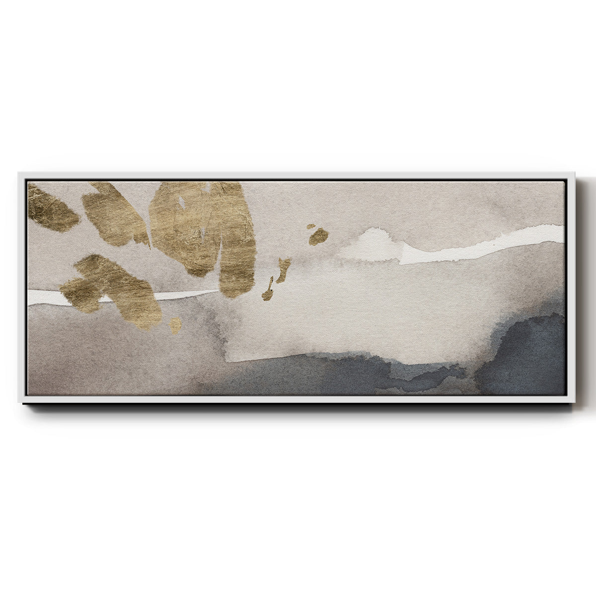 Watercolor with Gold III - Floater Framed Canvas Print