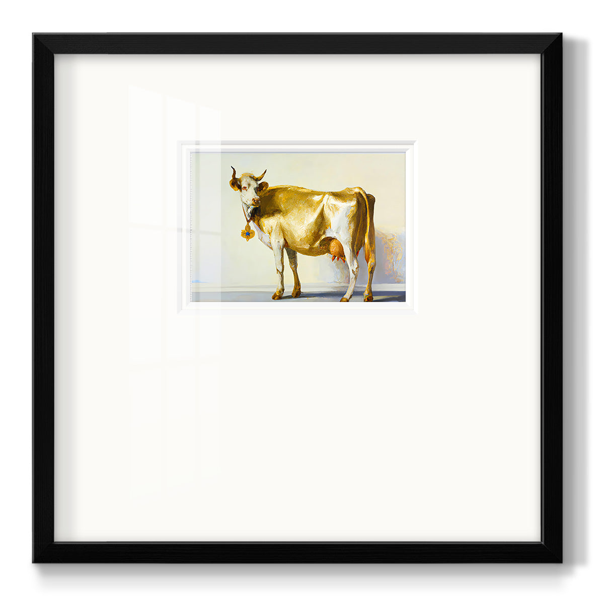 Gold Cow - Double Matboard Framed Print