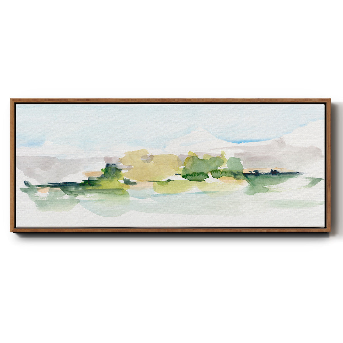 Tangerine Sunset I - Floater Framed Canvas Print