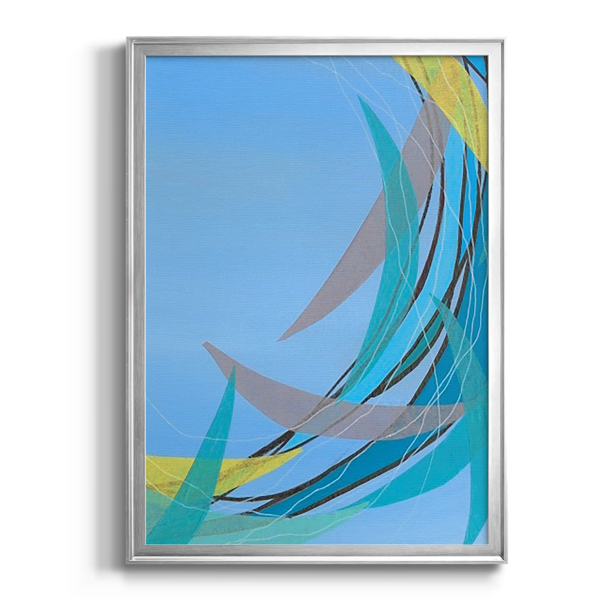 Circulating Flow II - Modern Framed Canvas Print