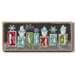 Navidad Blocks - Floater Framed Canvas Print