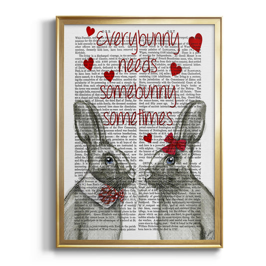 Everybunny - Modern Framed Canvas Print