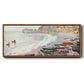Étretat, the Beach and La Porte d'Amont - Floater Framed Canvas Print
