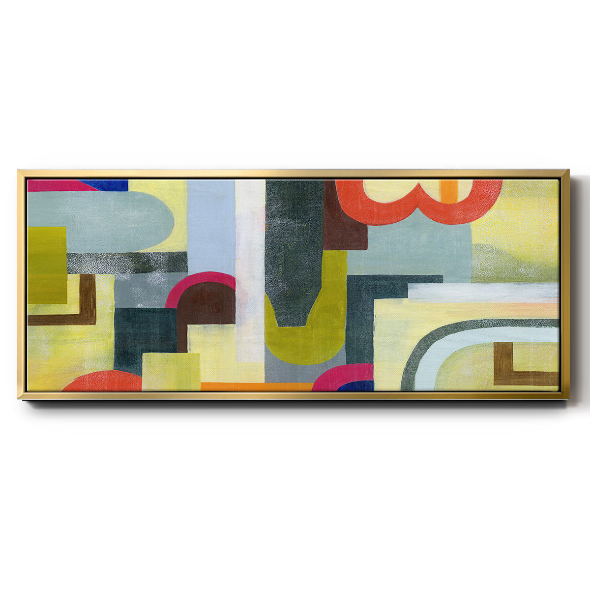 City of Rainbows III - Floater Framed Canvas Print