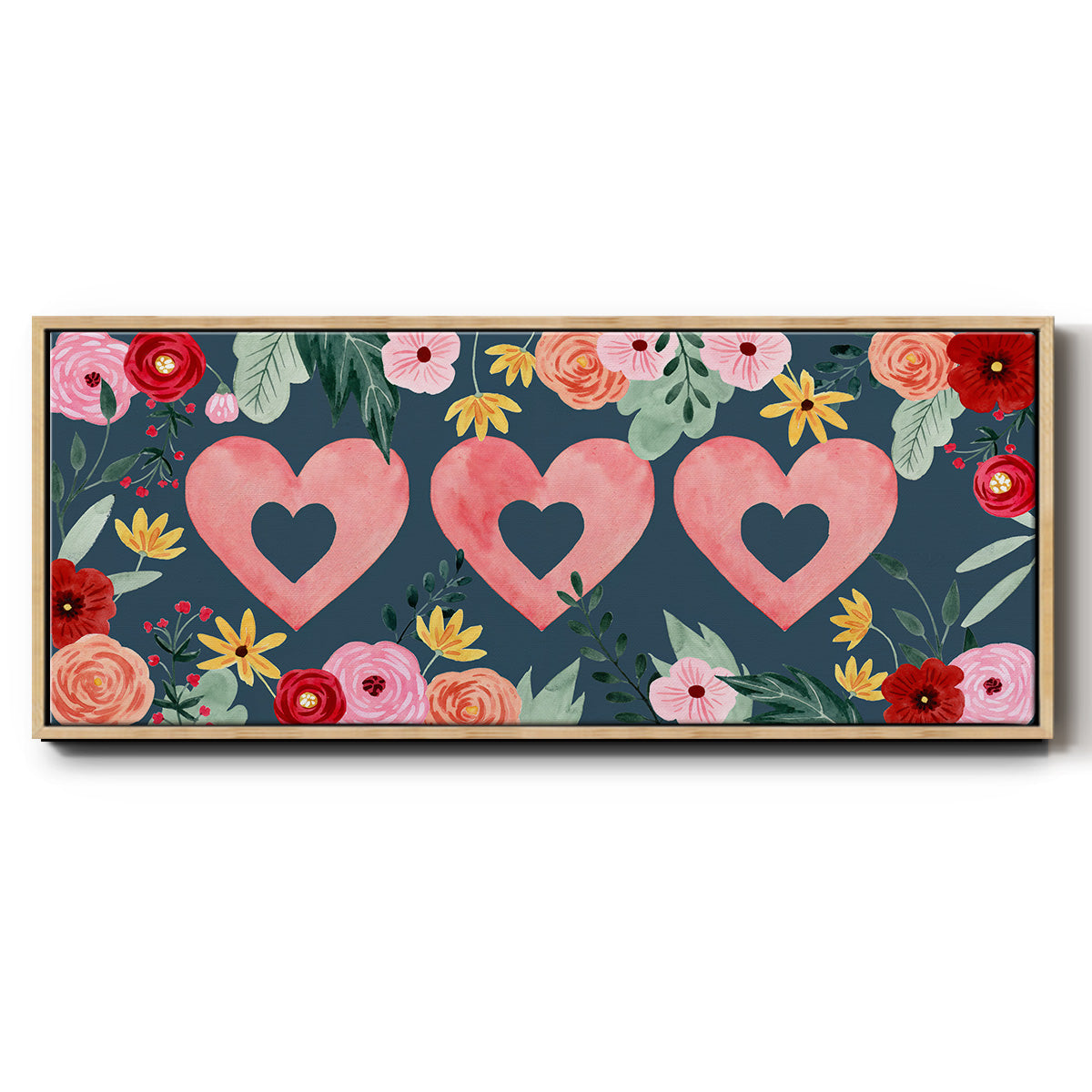 Sweet Hearts Collection D - Floater Framed Canvas Print