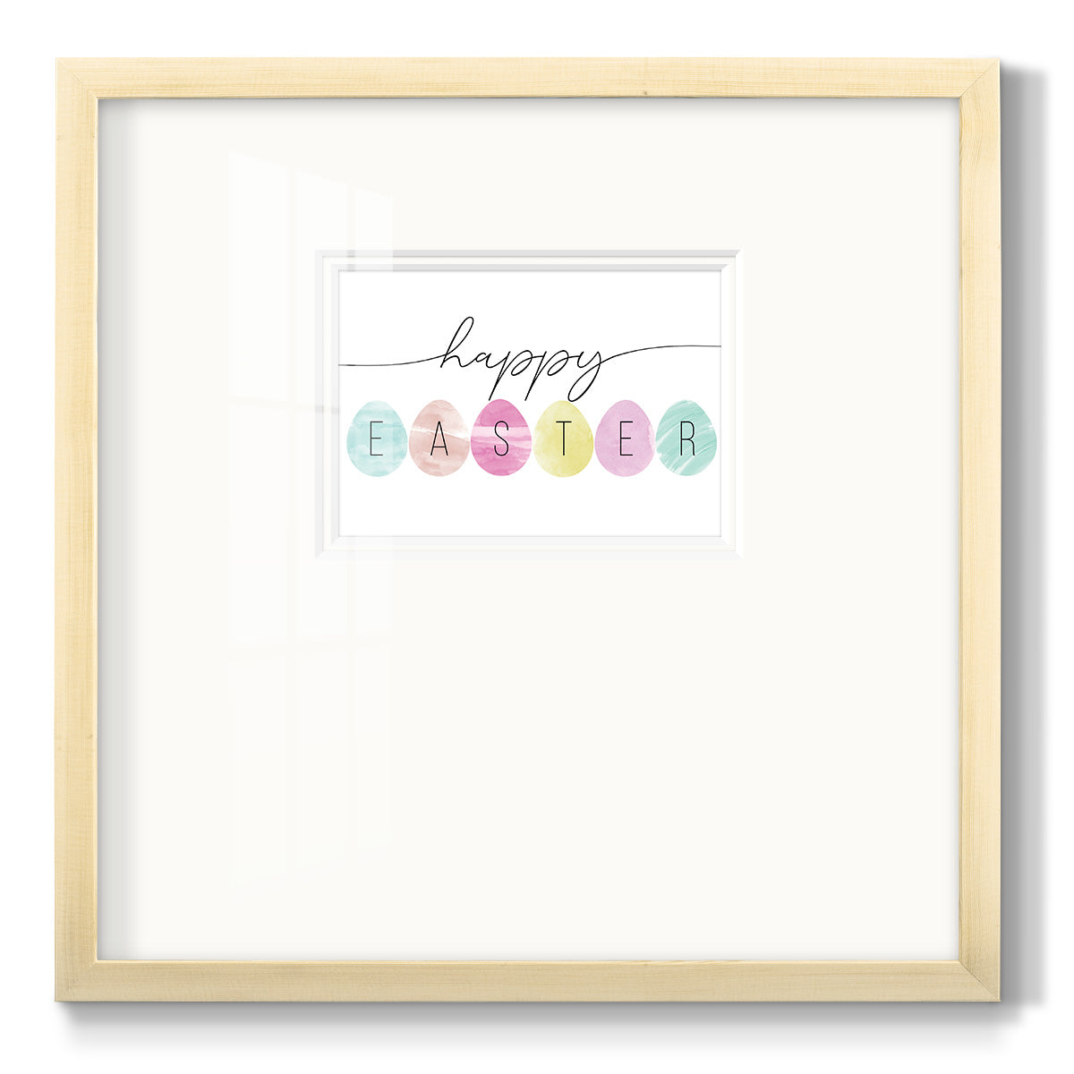 Happy Easter Premium Framed Print Double Matboard