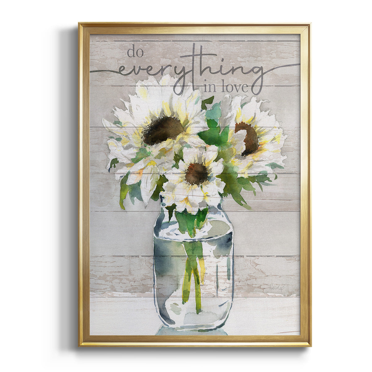 Do Everything In Love - Modern Framed Canvas Print