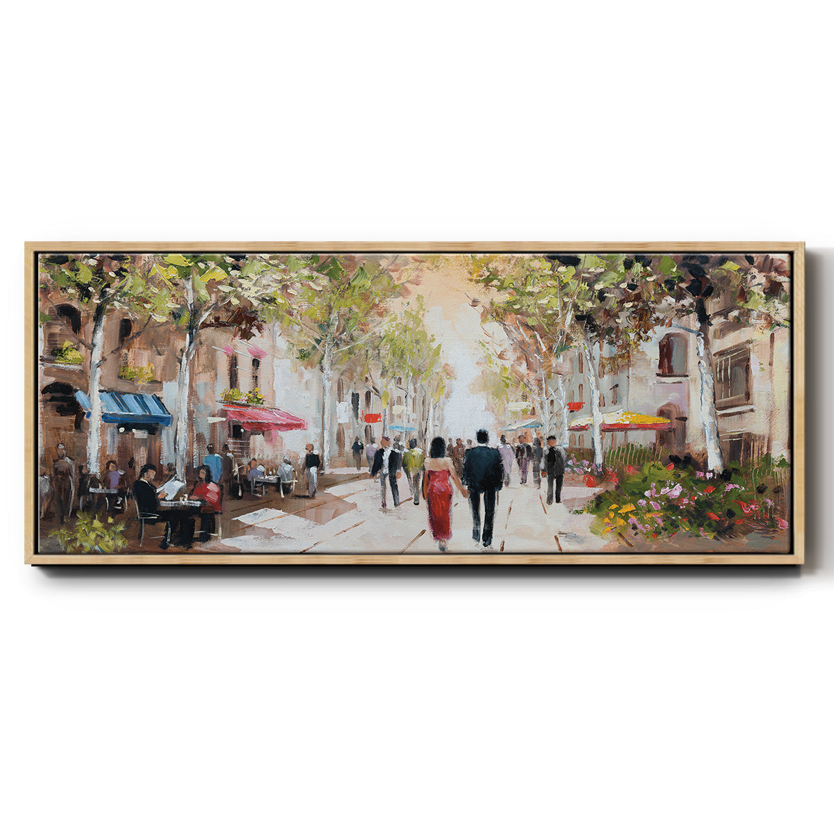 Paris Teal III - Floater Framed Canvas Print