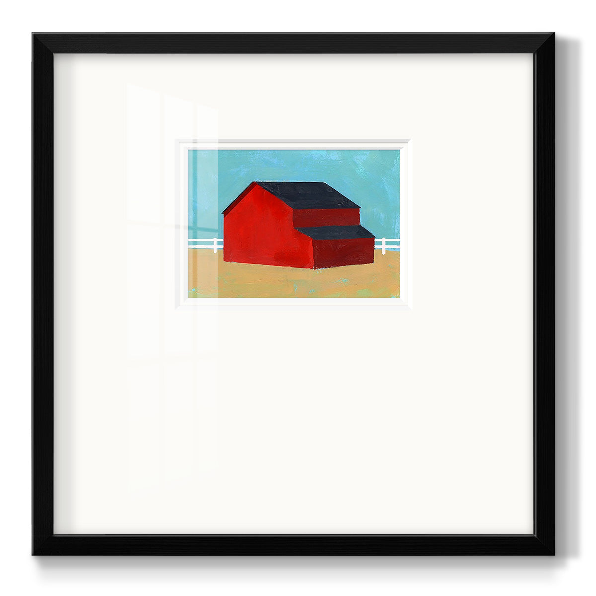 Big Red One II - Double Matboard Framed Print