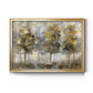 Linen Trees - Modern Framed Canvas Print