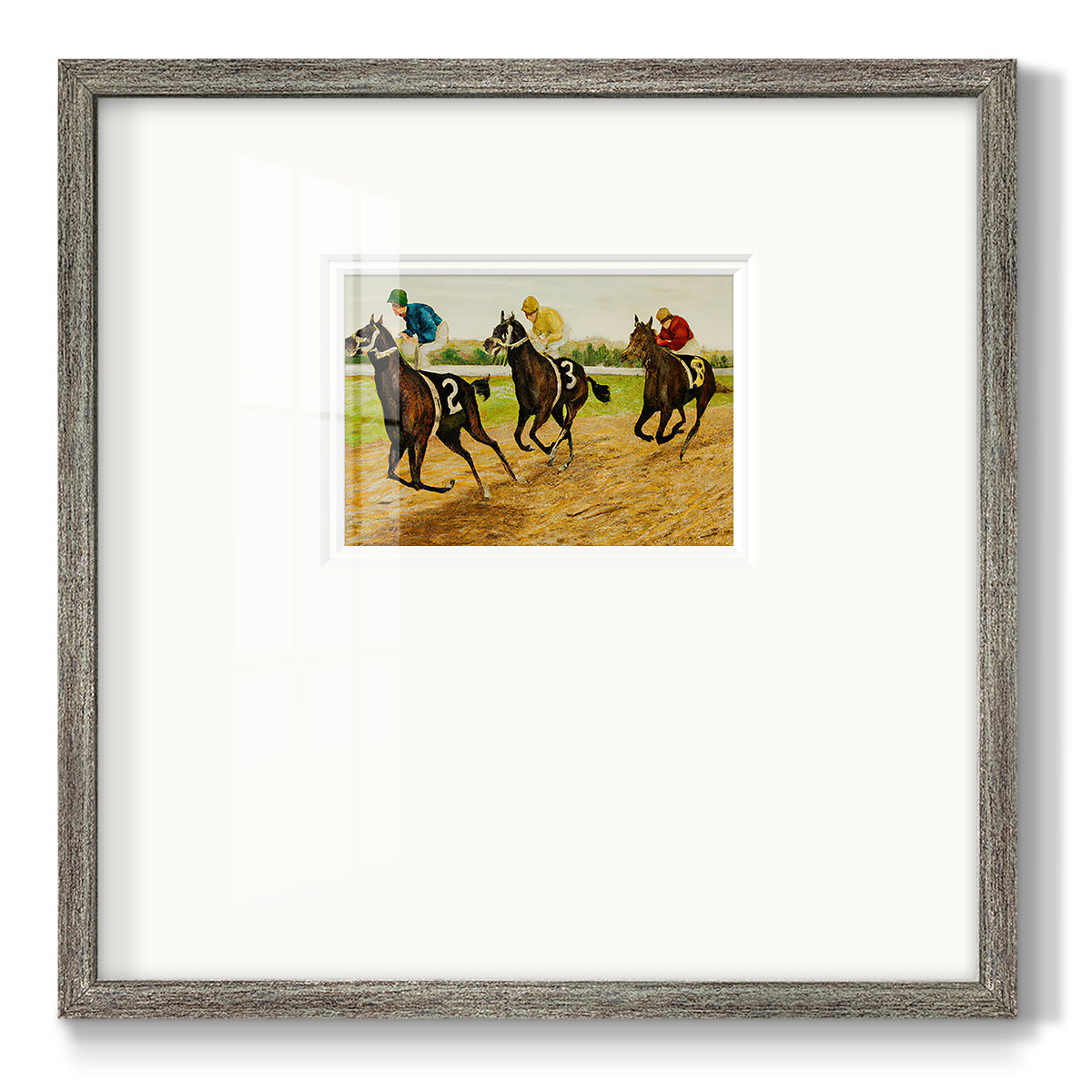 Day at the Race V Premium Framed Print Double Matboard