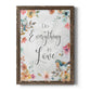 Spring Bird Love - Barnwood Framed Canvas Print