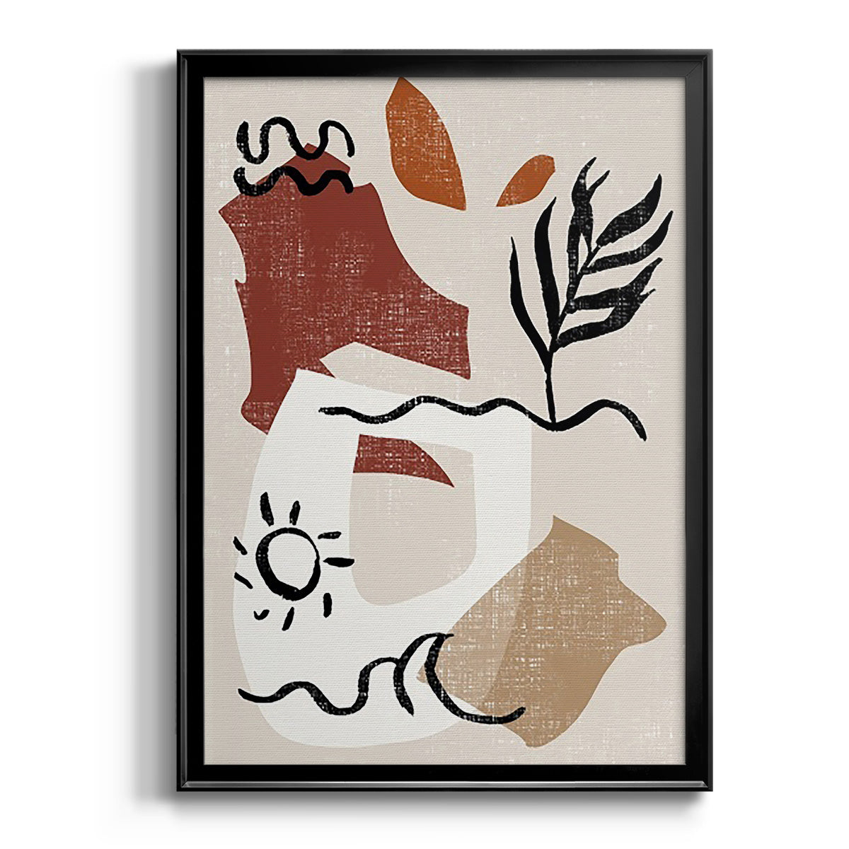 Soft Palms IV - Modern Framed Canvas Print