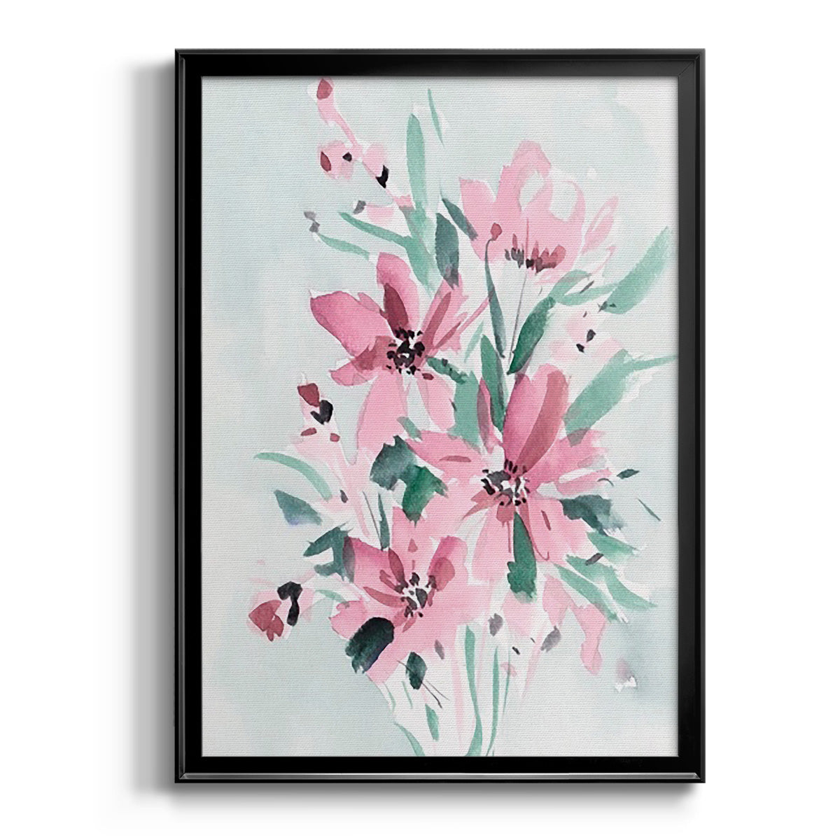 Posy Blooms I - Modern Framed Canvas Print