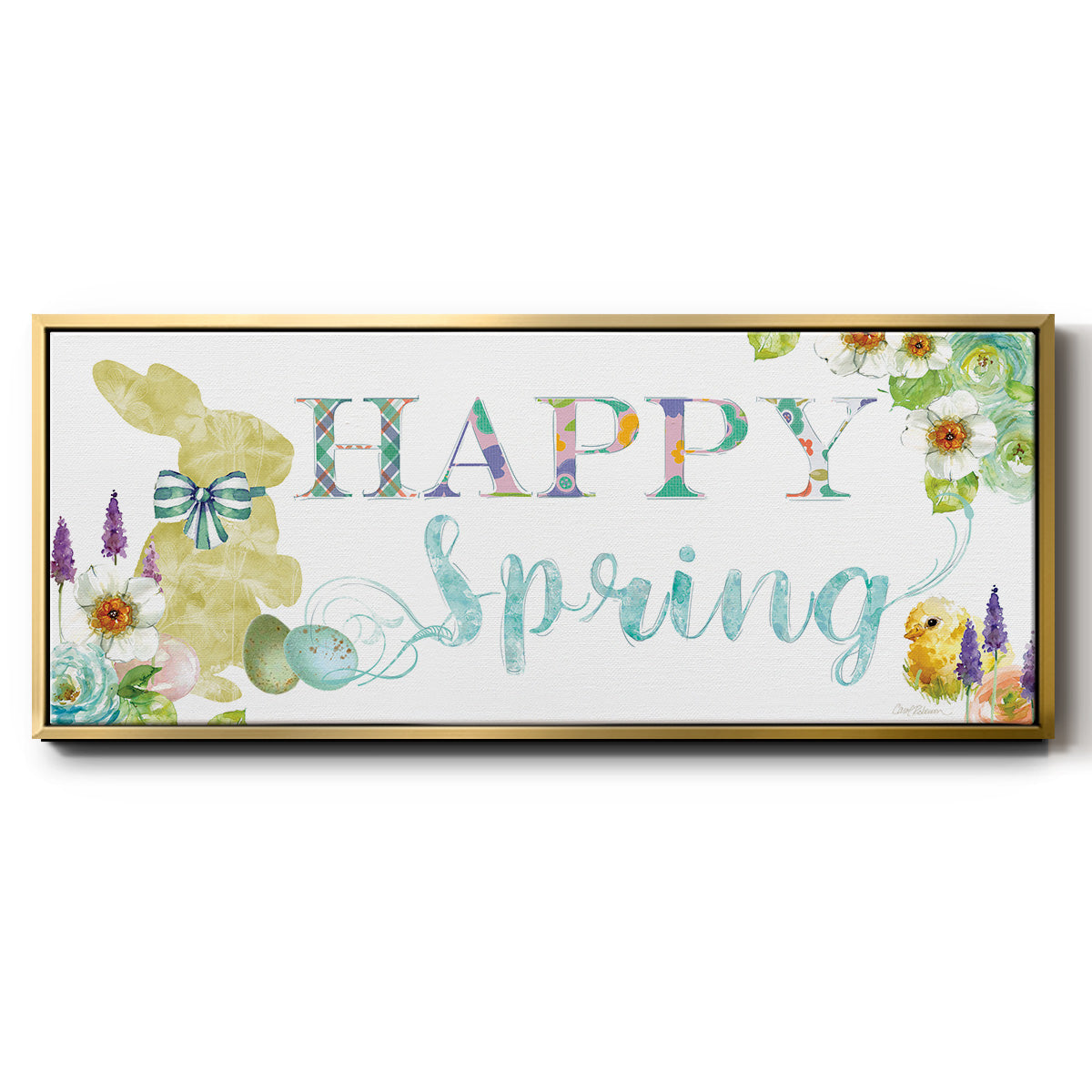 Happy Spring - Floater Framed Canvas Print