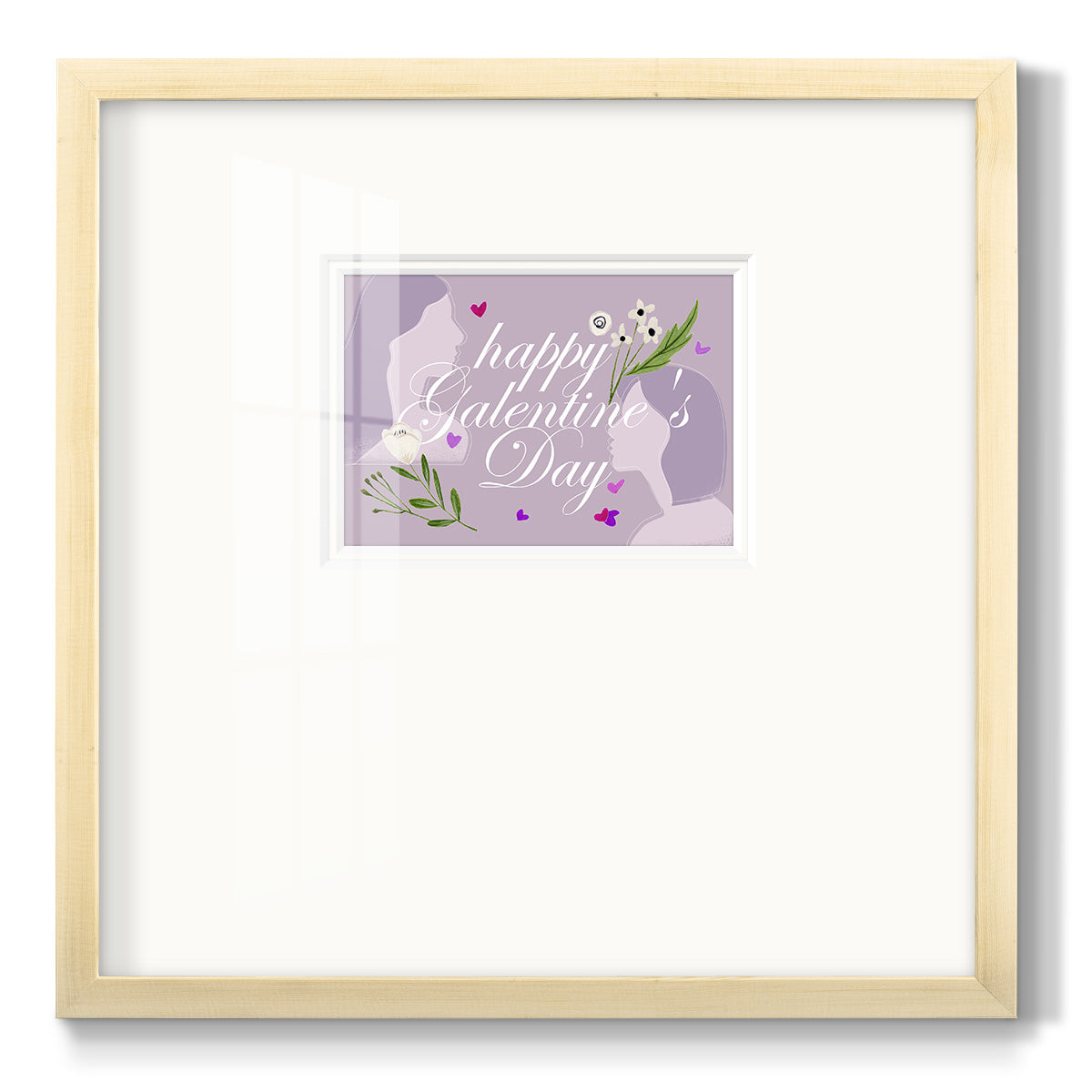 Happy Galentine's Day Collection A Premium Framed Print Double Matboard