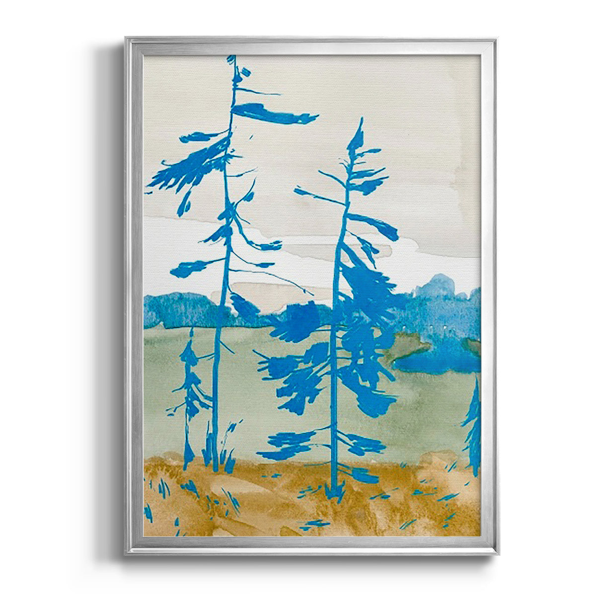 Cerulean Spruce I - Modern Framed Canvas Print