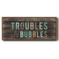 Troubles Bubbles - Floater Framed Canvas Print