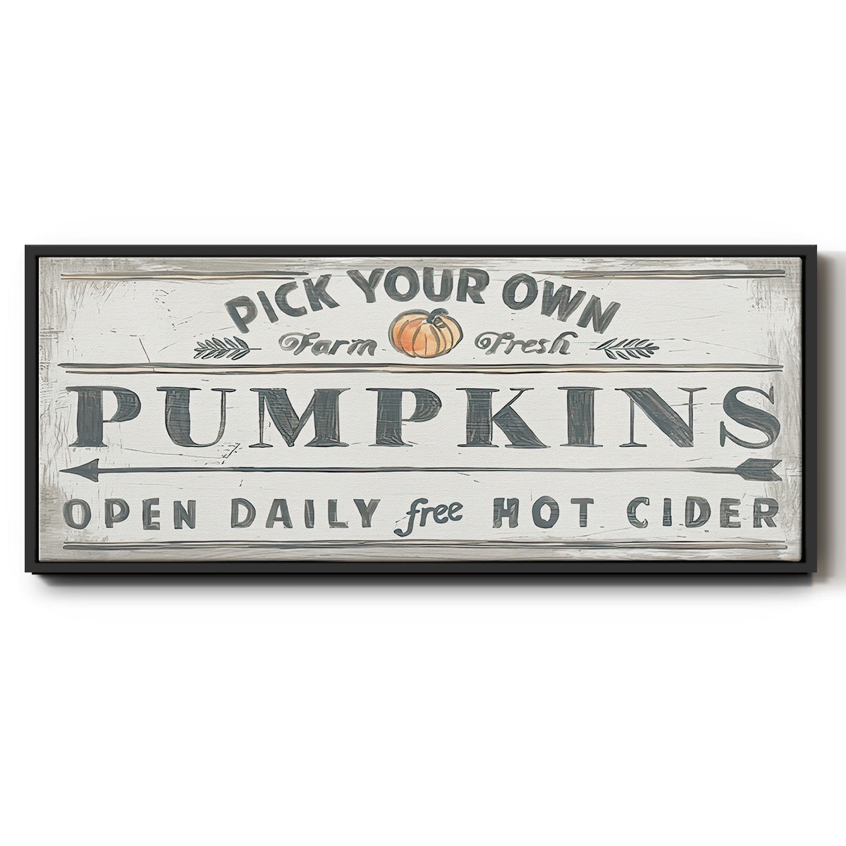 Pumpkin Patch I - Floater Framed Canvas Print