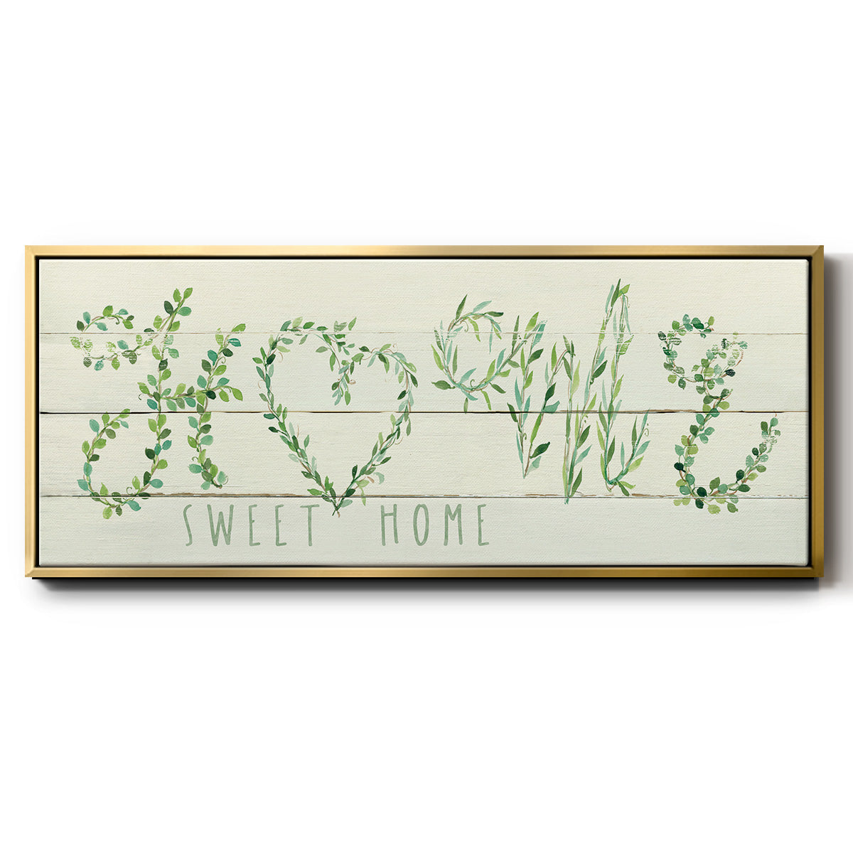 Shiplap Vines Home - Floater Framed Canvas Print