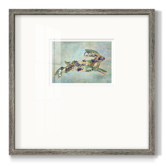 Fantastic Florals Hare, Running - Double Matboard Framed Print