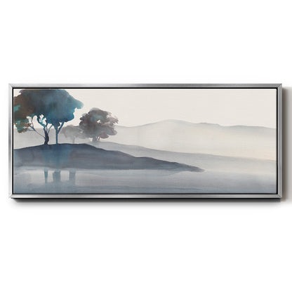 Serene Silhouette I - Floater Framed Canvas Print
