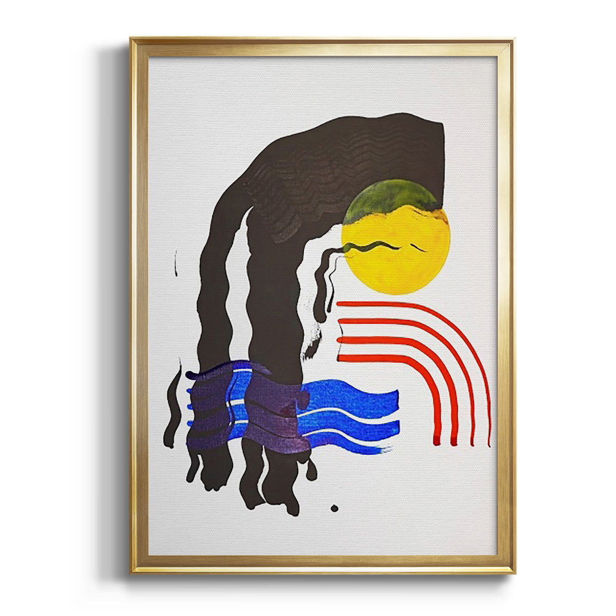 Shifting I - Modern Framed Canvas Print