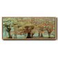 Teal Tree - Floater Framed Canvas Print