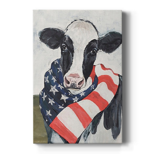 American Cow I Premium Gallery Wrapped Canvas - Ready to Hang