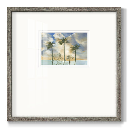 Palms in the Wind Premium Framed Print Double Matboard