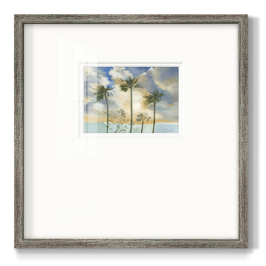 Palms in the Wind Premium Framed Print Double Matboard