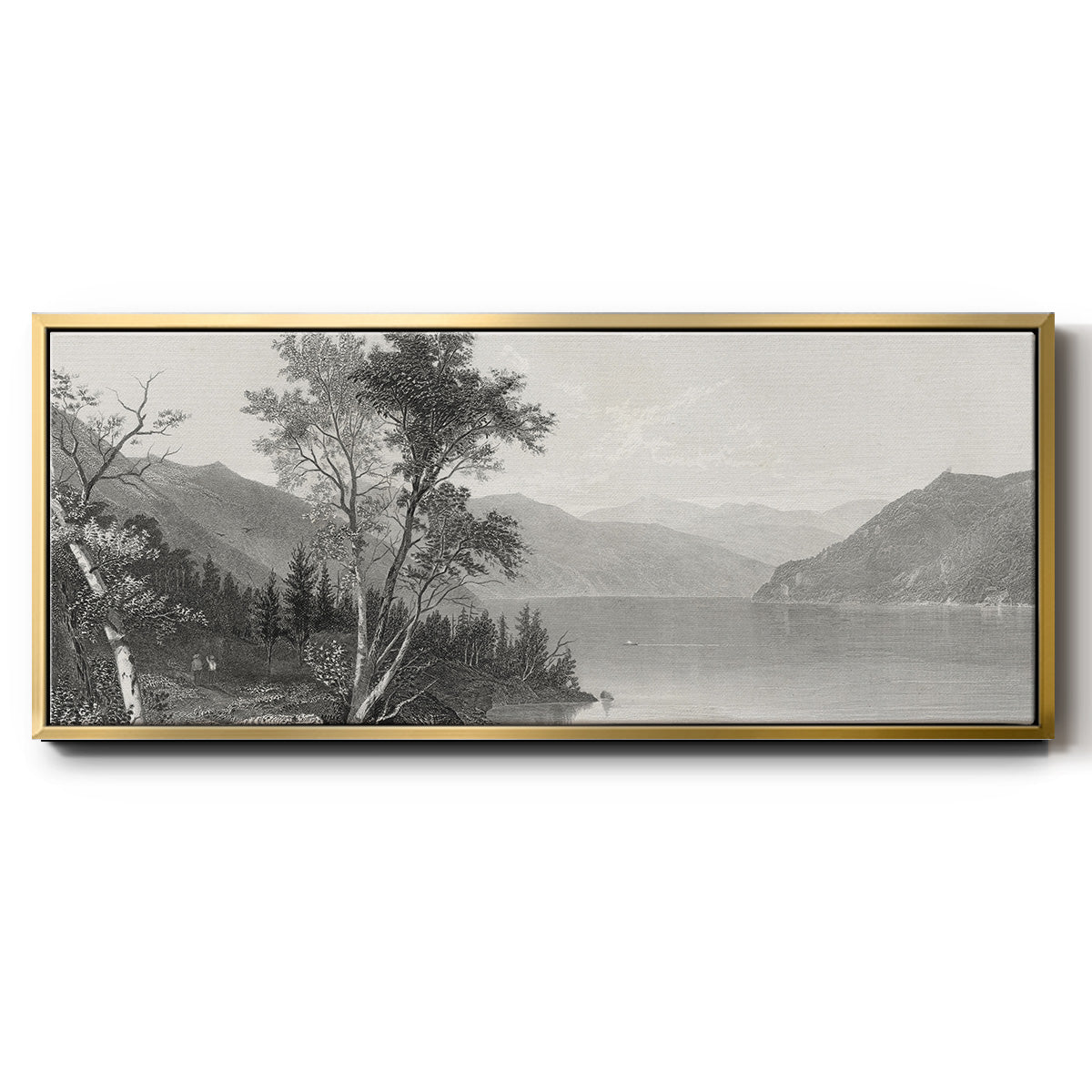 Lake George - Floater Framed Canvas Print