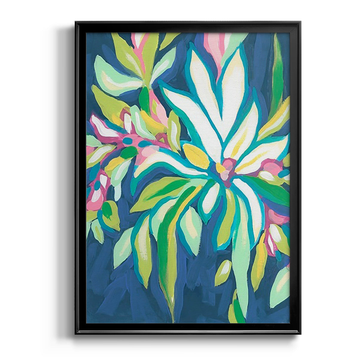 Blue Tropics IV - Modern Framed Canvas Print