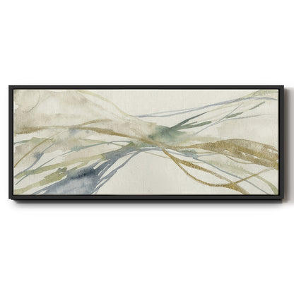 Watercolor Waves I - Floater Framed Canvas Print