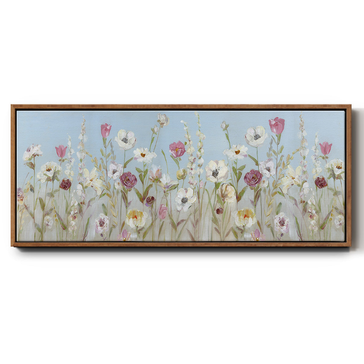 Meadow Spring Blooms - Floater Framed Canvas Print