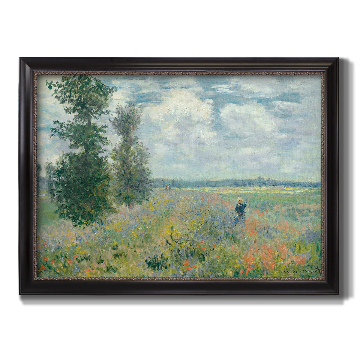 Poppy Field, Argenteuil - Ornate Framed Canvas Print