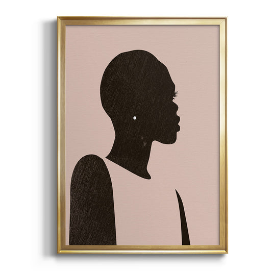 Pink Silhouette II - Modern Framed Canvas Print