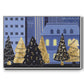 Holiday Night Collection A - Framed Gallery Wrapped Canvas in Floating Frame