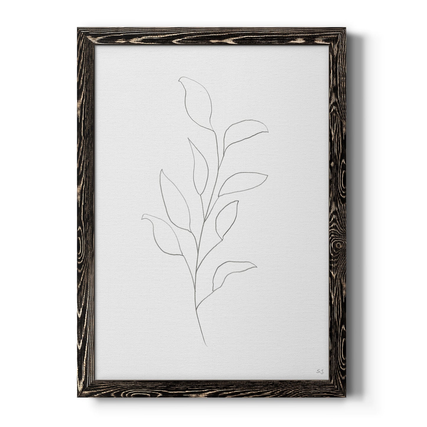 Botanical Gesture VI - Premium Canvas Framed in Barnwood - Ready to Hang