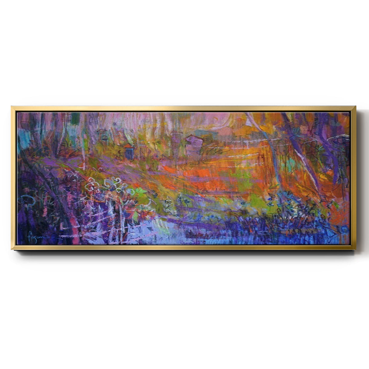 Nocturn in the Secret - Floater Framed Canvas Print