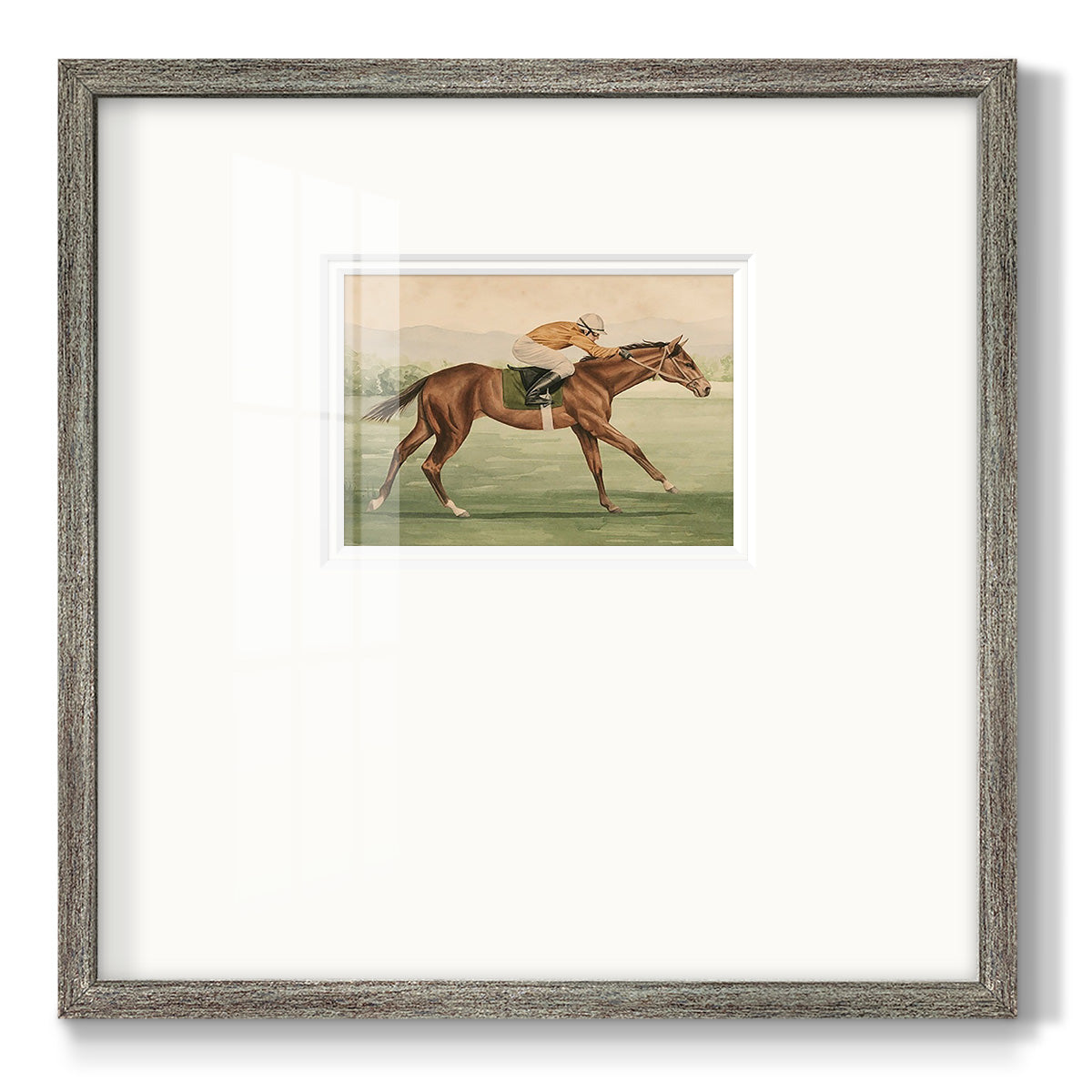 Vintage Equestrian II Premium Framed Print Double Matboard