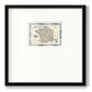 Bordered Map of France - Double Matboard Framed Print