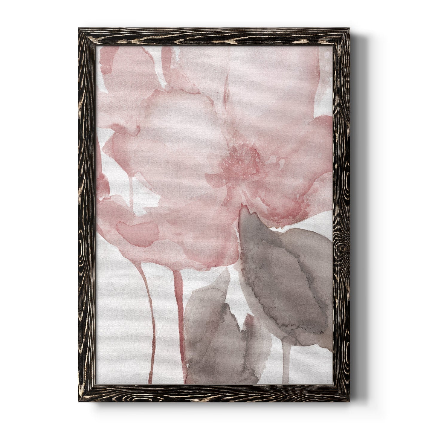 Blush Bloom II - Barnwood Framed Canvas Print