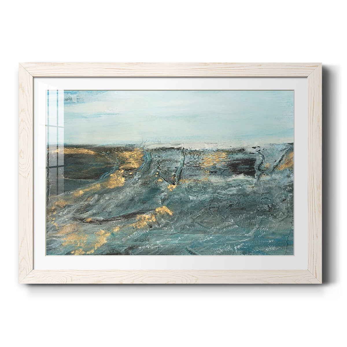 Flow of Love in Ocean I - Barnwood Framed Art Print